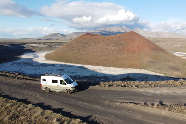 Meke Vulkaan Turkije met zoutmeer