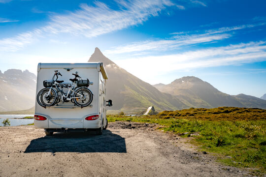 family-vacation-travel-rv-holiday-trip-motorhome-caravan-car-vacation-beautiful-nature-norway-natural-landscape